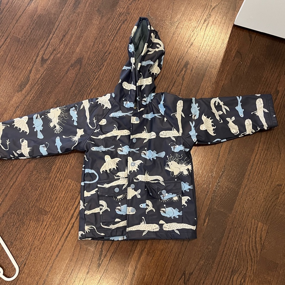 Hatley fish print rain jacket